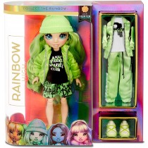 Rainbow High Collectible Fashion Dolls - Abiti Firmati, Accessori e Supporto - Jade Hunter - Serie Rainbow High