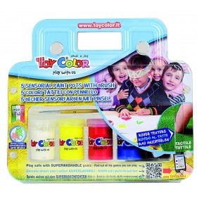 Toy color set 5 colori tattili con pennello