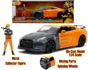Naruto - 2009 Nissan Gt-R 1:24 Die-Cast Model Car And Collector Figure