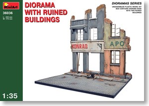 Diorama w/Ruined Buildings Miniart