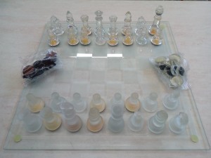 Scacchiera in vetro / glass chessboard