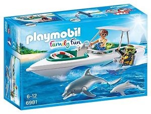 Sub con motoscafo e delfini Playmobil