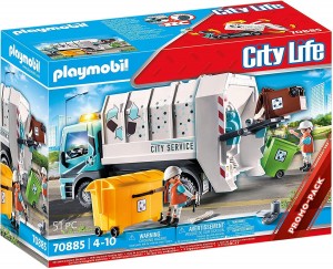 PLAYMOBIL City Life 70885 Camion smaltimento rifiuti con lampeggiante