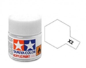 Tamiya Color Acrylic Paint (Gloss) – Colori lucidi. Mini X-2 White  