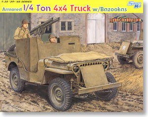 WW.II USA 1/4-ton 4x4 Light Armoured Vehicle w/Bazooka 